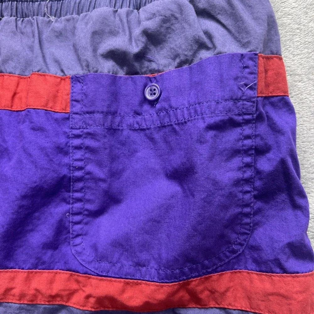 Vintage Esprit Swimming Trunks Faded Color Block Lined Nylon Shorts Baggies L